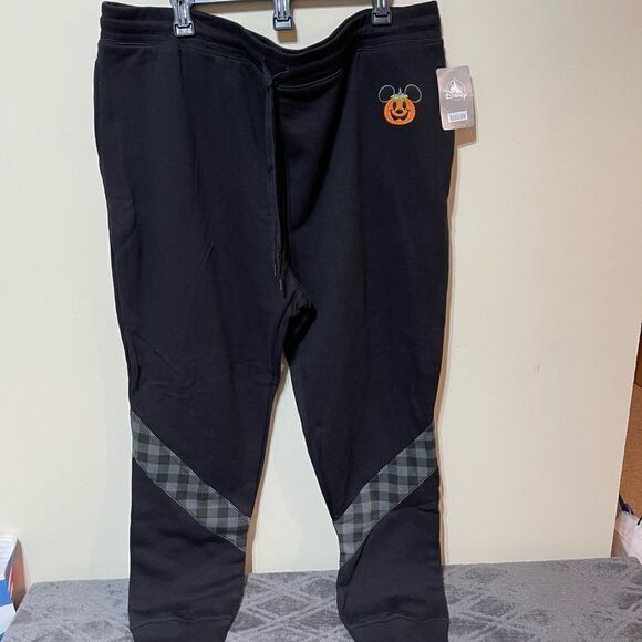 DisneyParks Mickey Mouse Pumpkin Halloween Sweatpants Size 1XL NWT - Picture 7 of 14